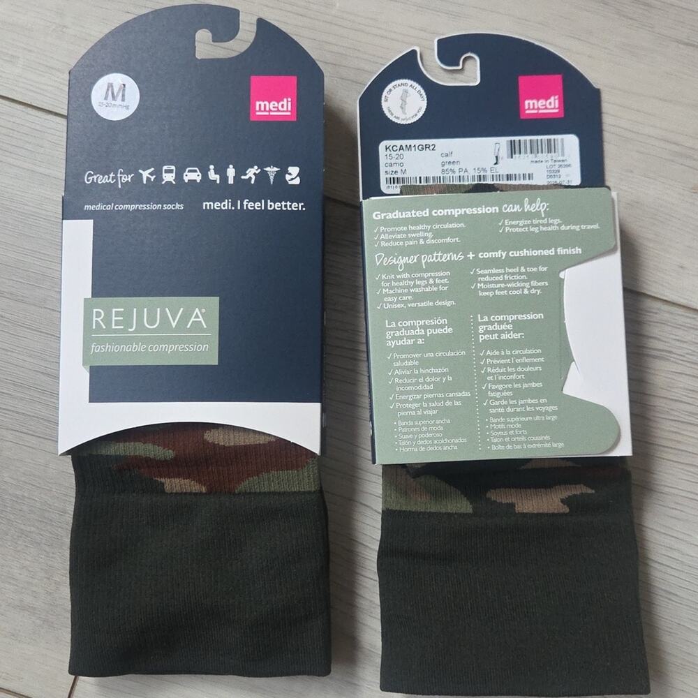 Men's Green Camouflage Compression Socks